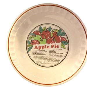 Vintage sunny craft apple pie recipe baking dish